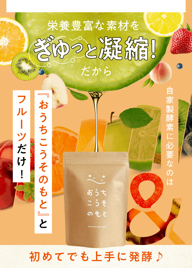 おうちこうそ-homemade koso-｜はじめよう、季節を楽しむ生酵素作り。-[おうちこうそ official site]